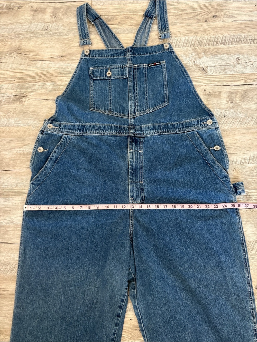 Vintage DKNY Jeans Classic Dark Blue Denim Overalls - Picture 6 of 12